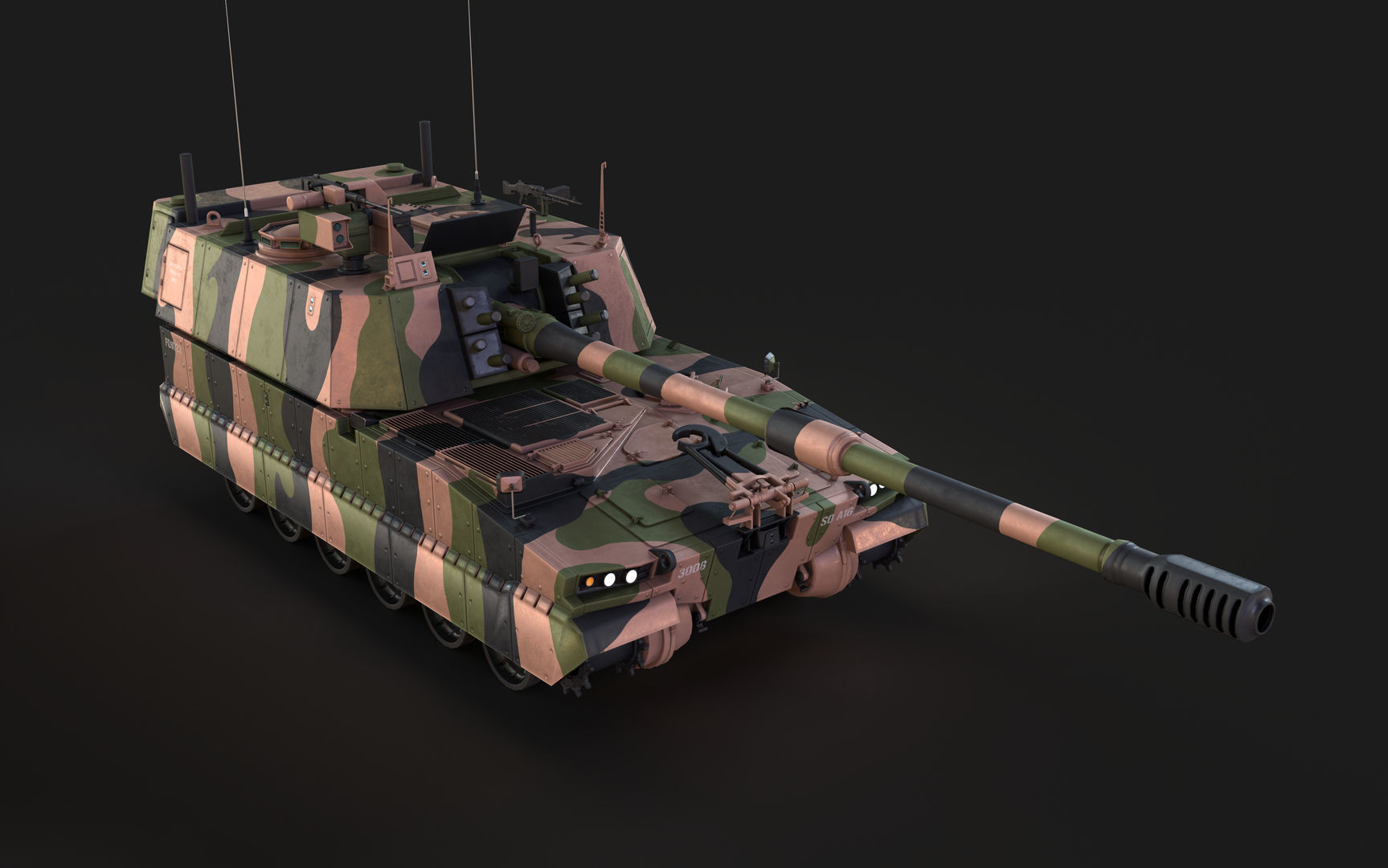 AS9 Huntsman K-9 Thunder Low-poly 3D model_9