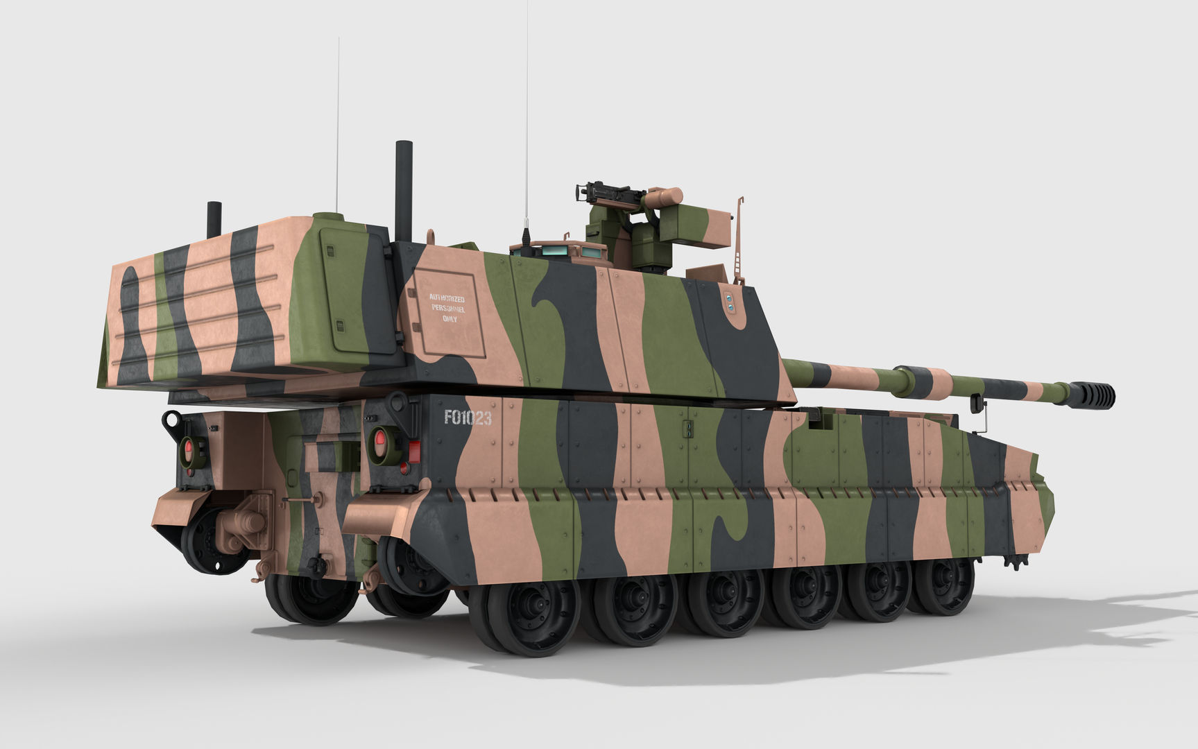 AS9 Huntsman K-9 Thunder Low-poly 3D model_12