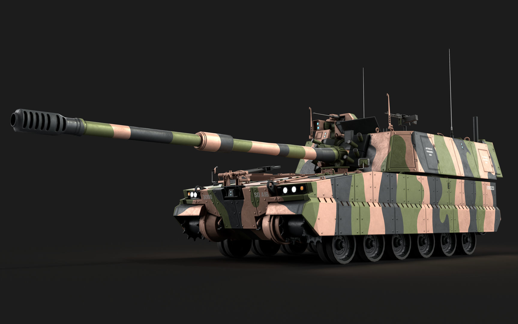 AS9 Huntsman K-9 Thunder Low-poly 3D model_3