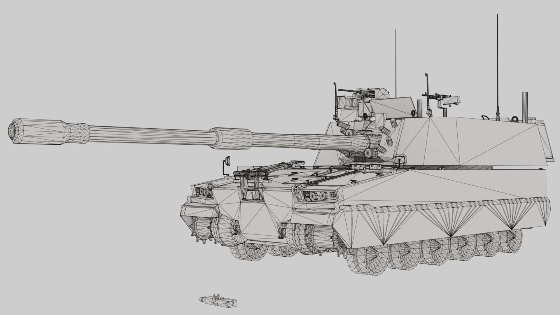 AS9 Huntsman K-9 Thunder Low-poly 3D model_17