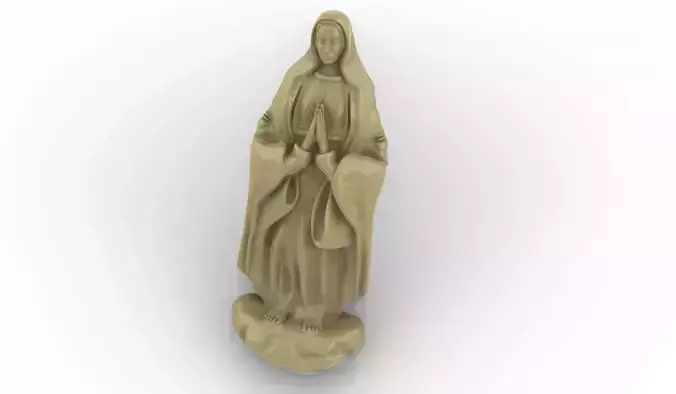 virgin mary hands in the middle 3D print model 3D print model