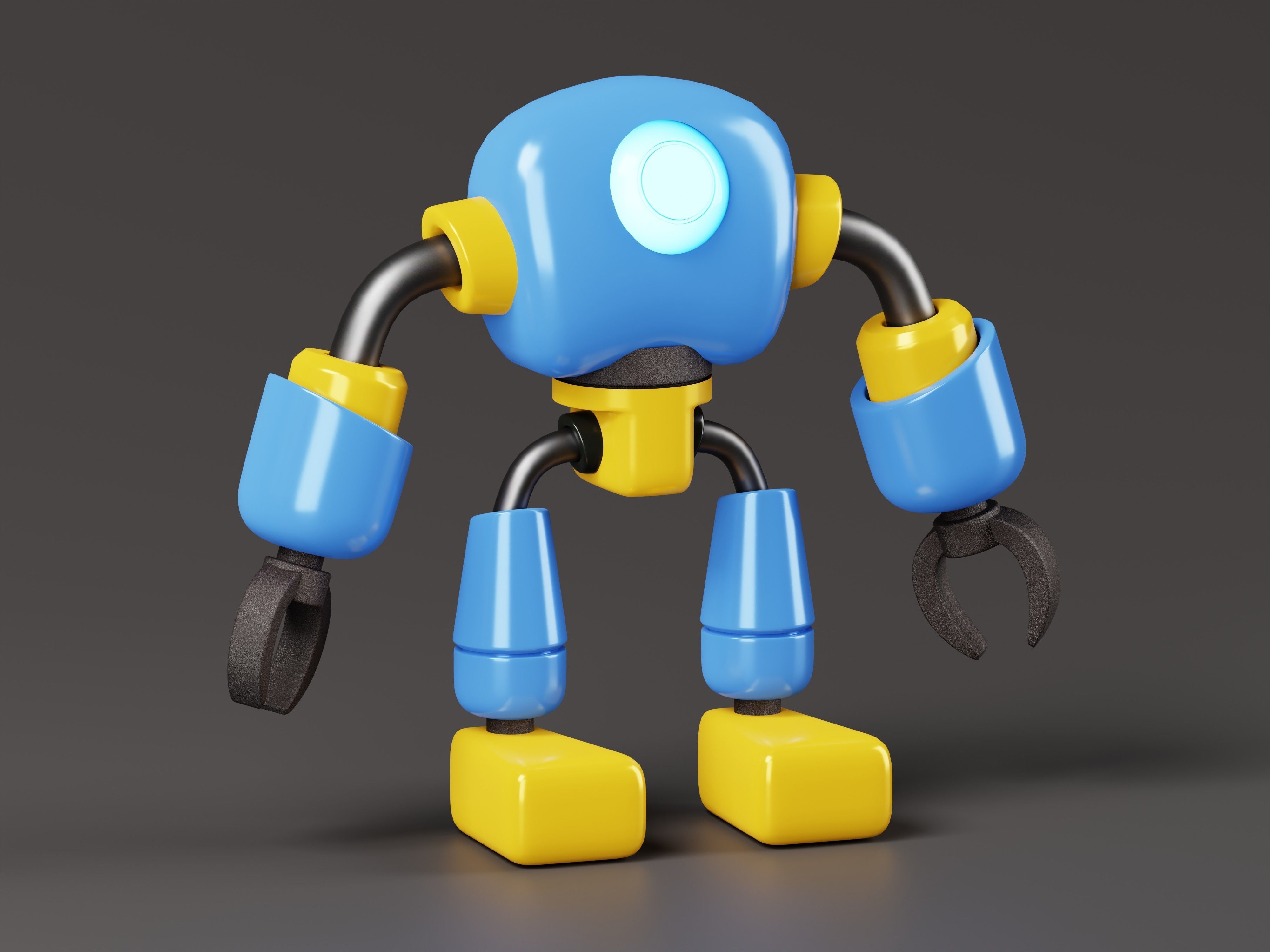 Robot 3D Model Low-poly 3D model_1