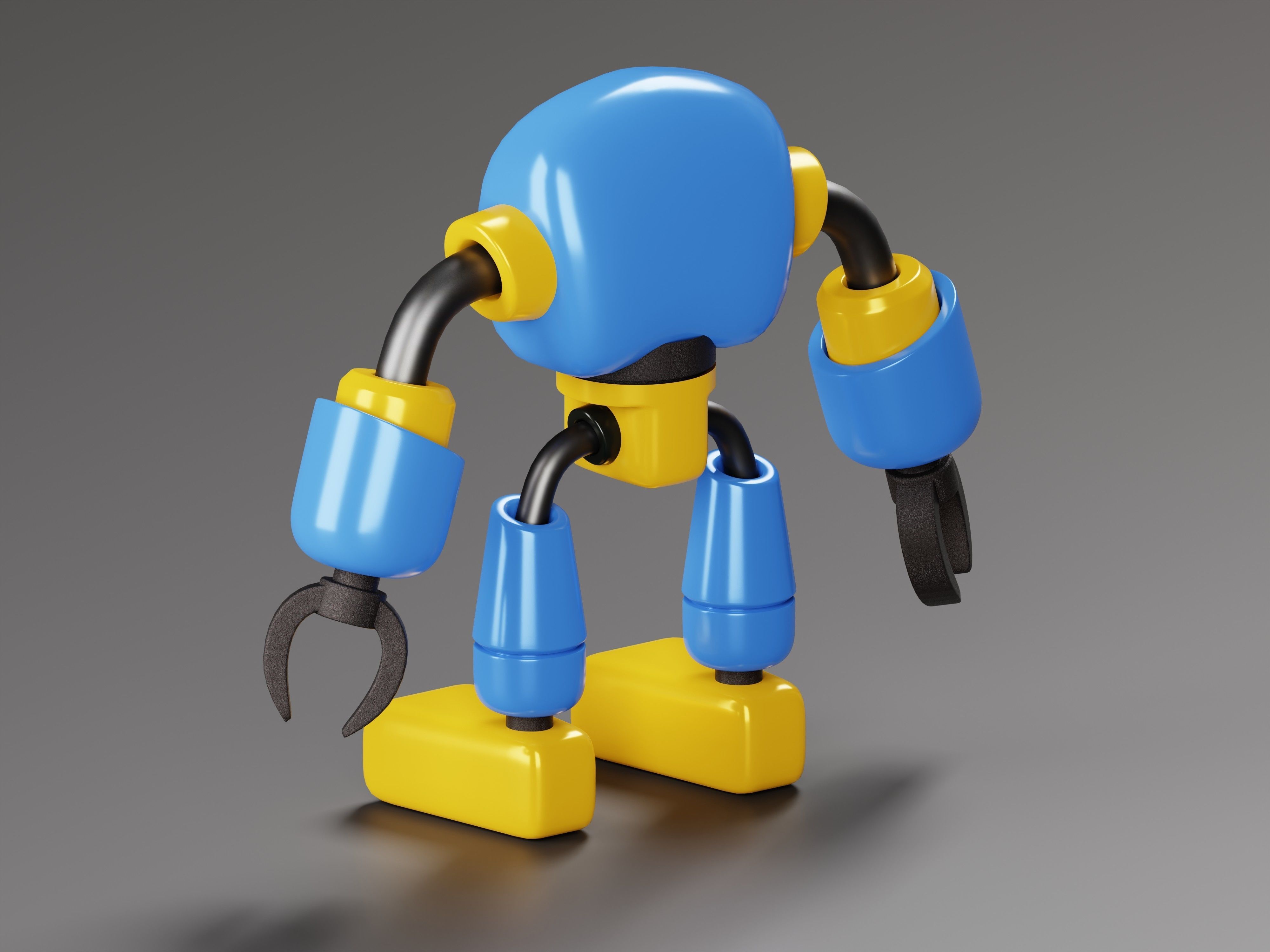 Robot 3D Model Low-poly 3D model_5