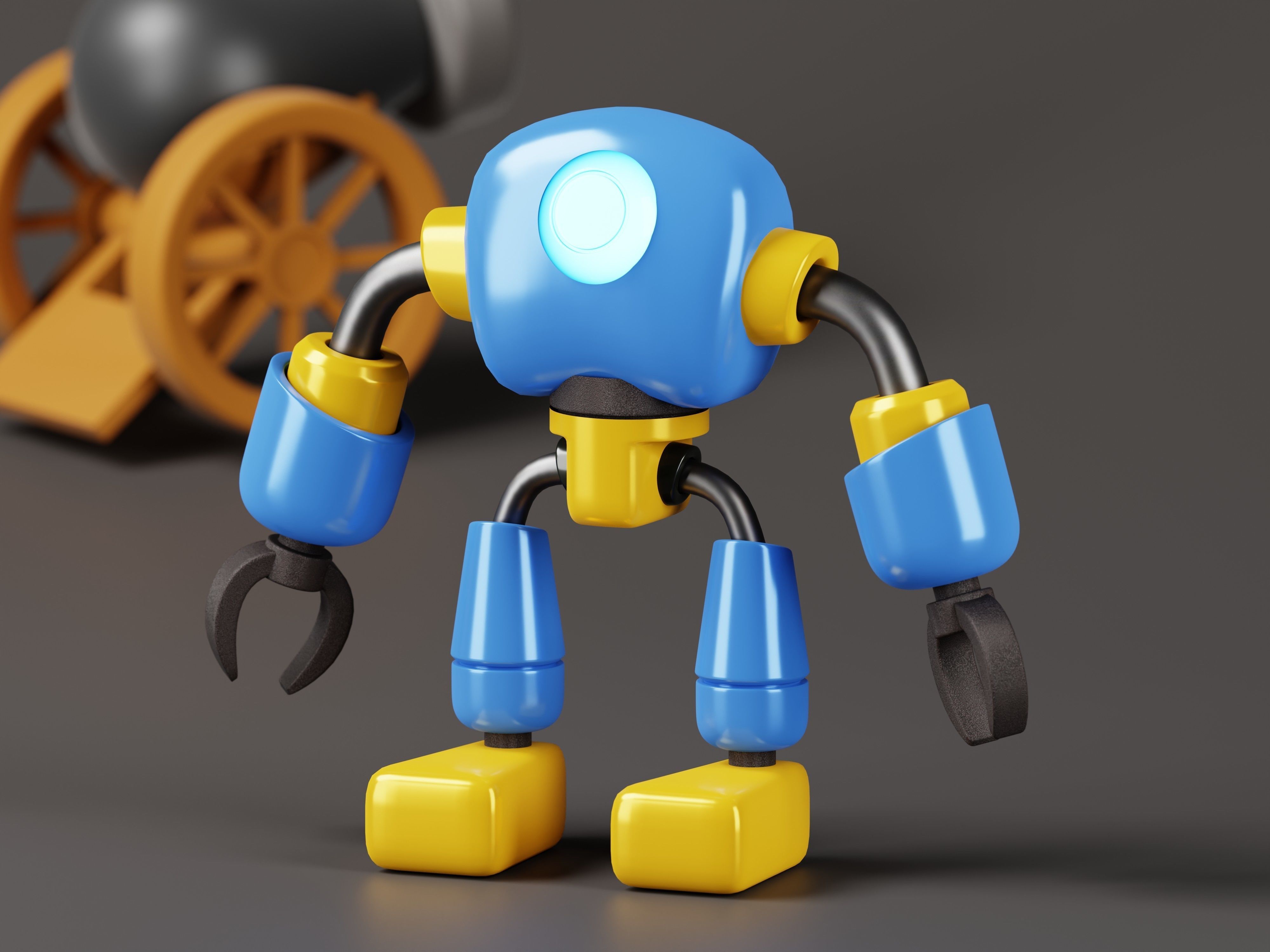Robot 3D Model Low-poly 3D model_9