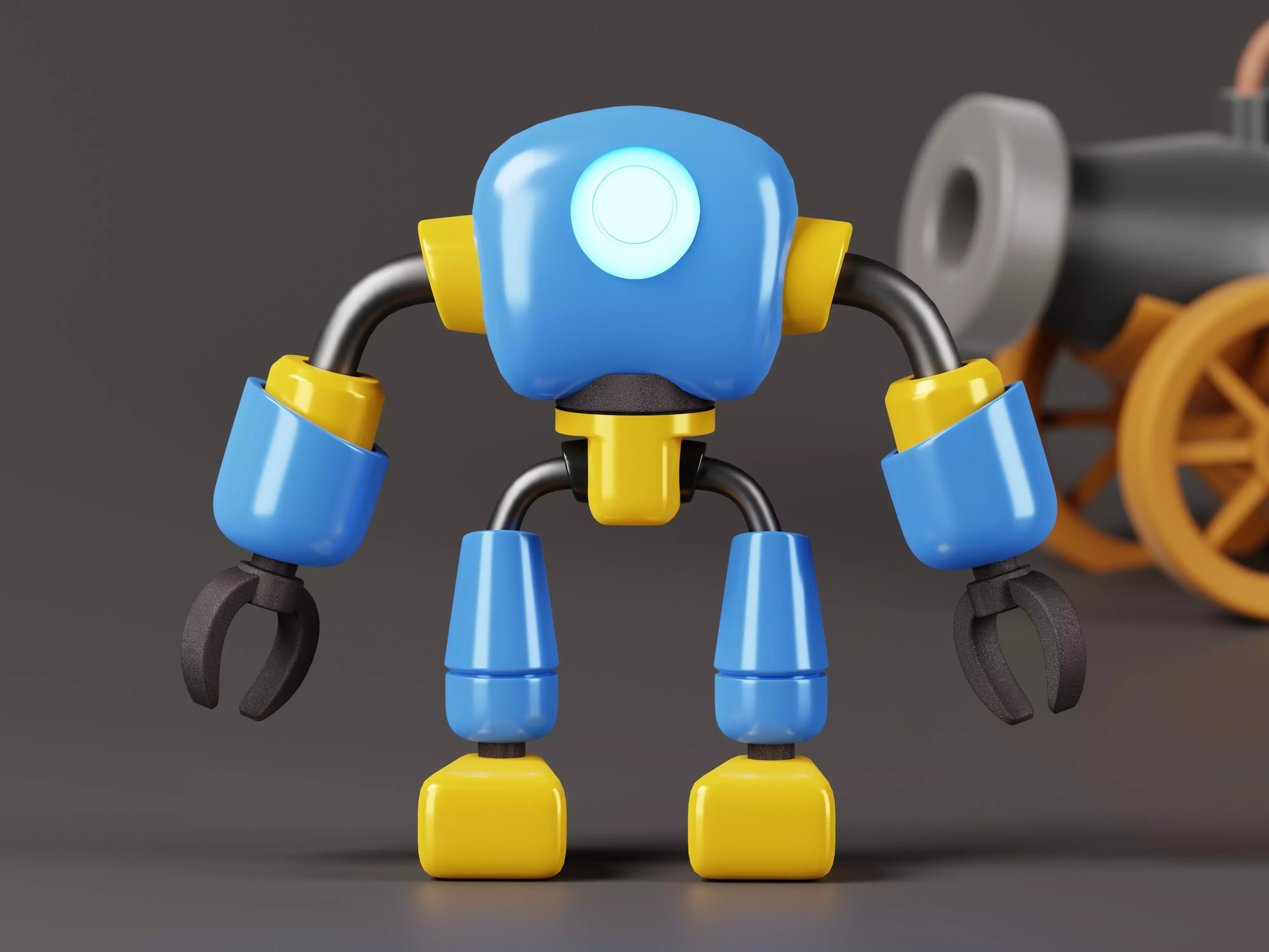Robot 3D Model Low-poly 3D model_0