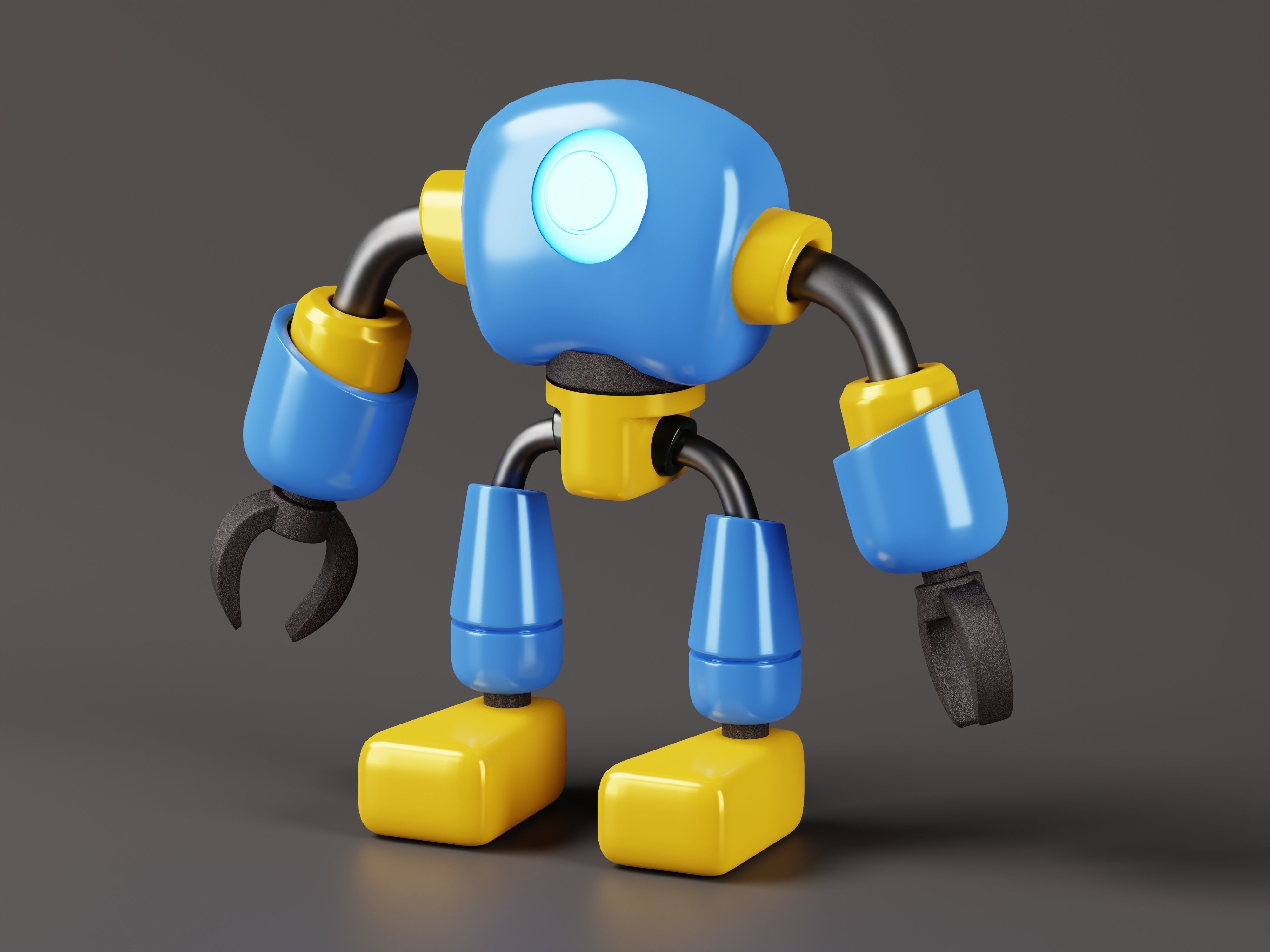 Robot 3D Model Low-poly 3D model_4