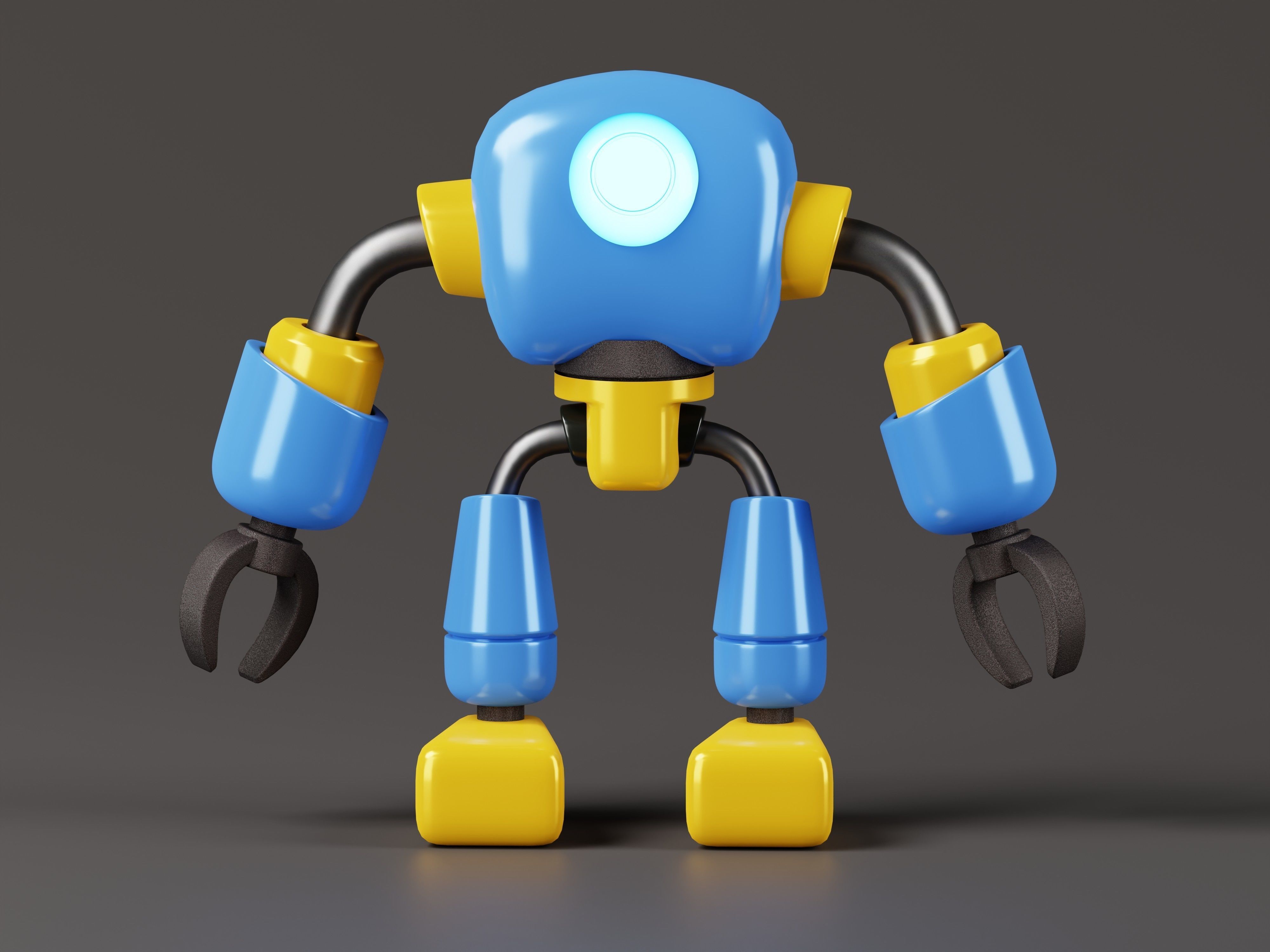 Robot 3D Model Low-poly 3D model_3