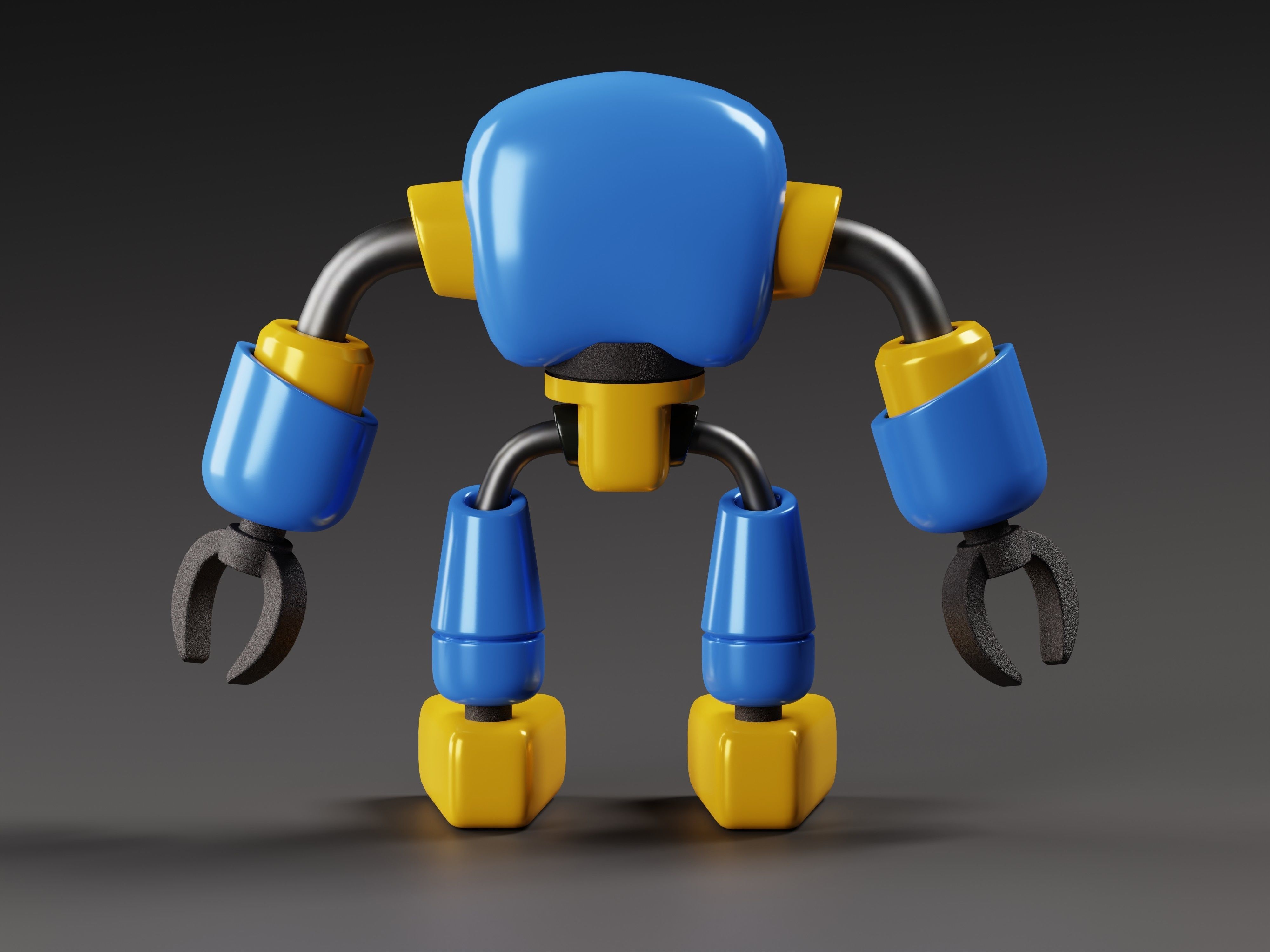 Robot 3D Model Low-poly 3D model_6