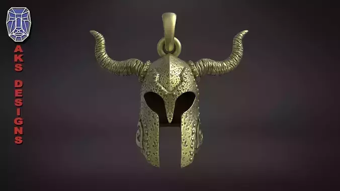Pendant jewelry viking Skyrim helmet v176 