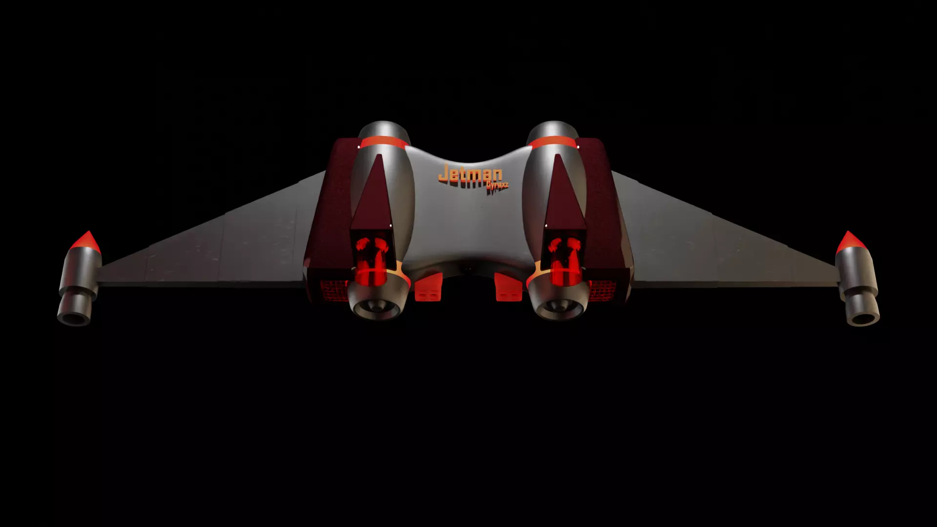 Jetpack jetman cyraxz technology black lava edition 3D model