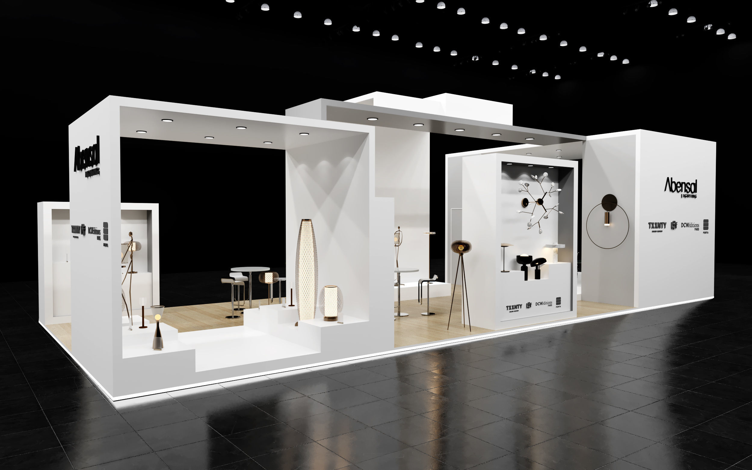 booth 6x14 open side  3D model_2