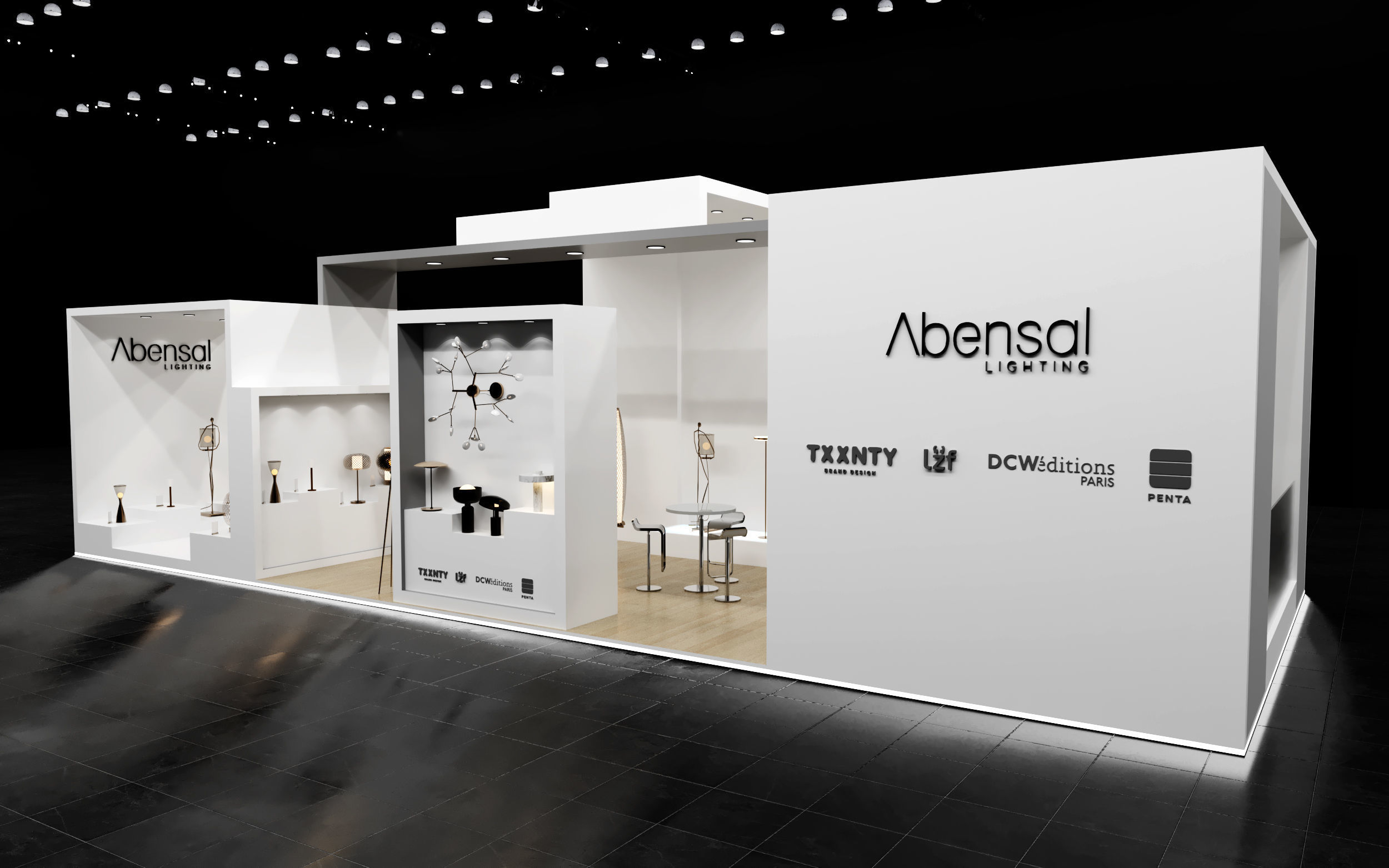 booth 6x14 open side  3D model_1