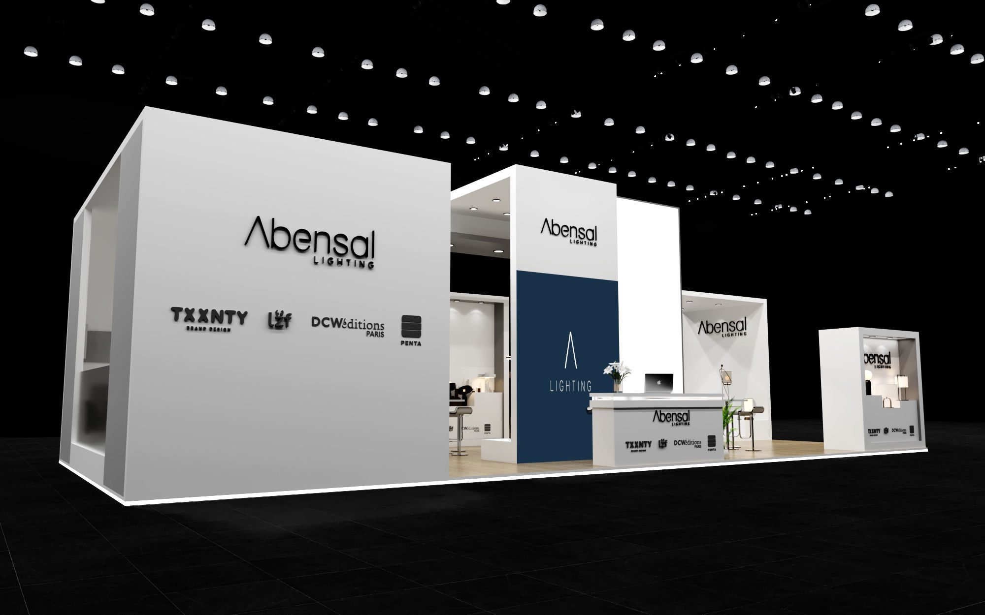 booth 6x14 open side  3D model_3