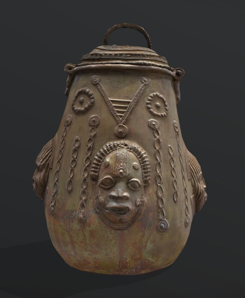 Akhe-Osun Pot Low-poly 3D model_3