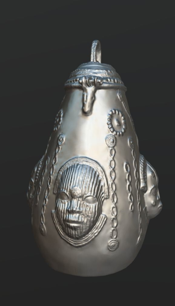 Akhe-Osun Pot Low-poly 3D model_7