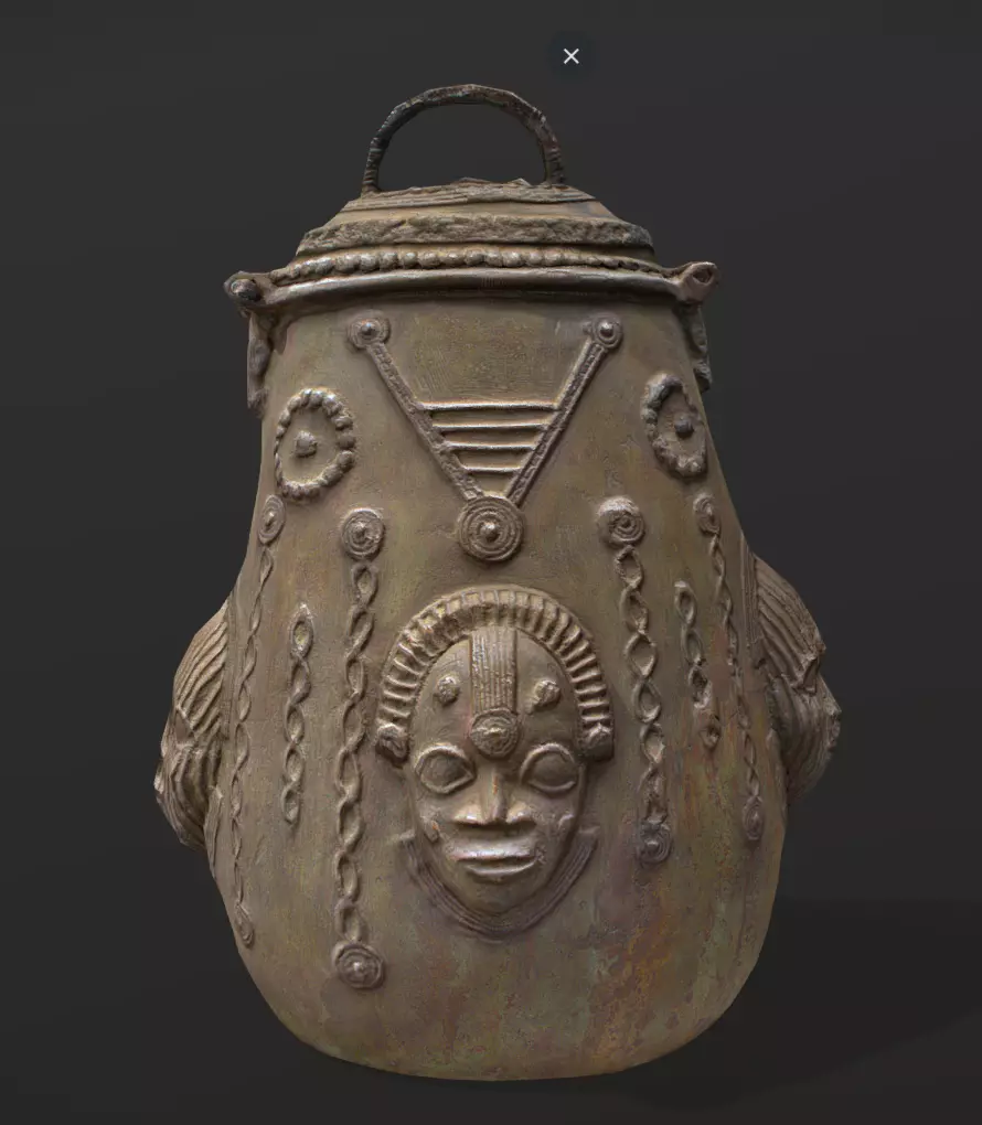 Akhe-Osun Pot Low-poly 3D model_0