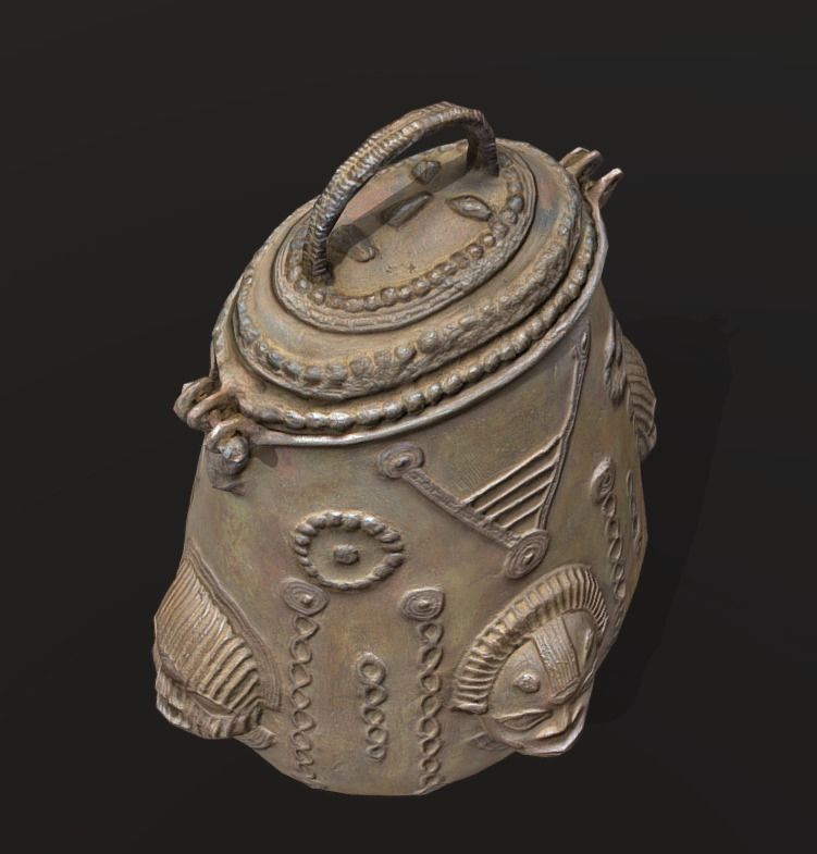 Akhe-Osun Pot Low-poly 3D model_5