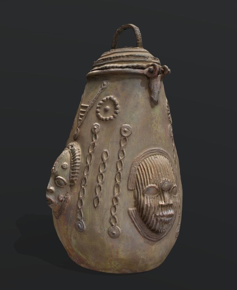 Akhe-Osun Pot Low-poly 3D model_4