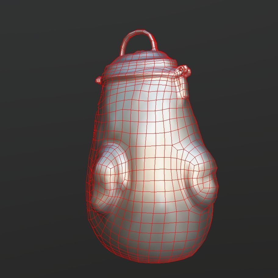 Akhe-Osun Pot Low-poly 3D model_9