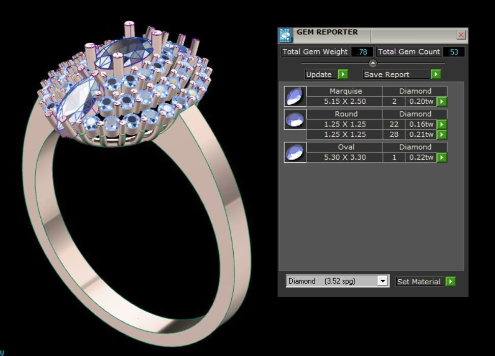Gold ring 3D print model_6
