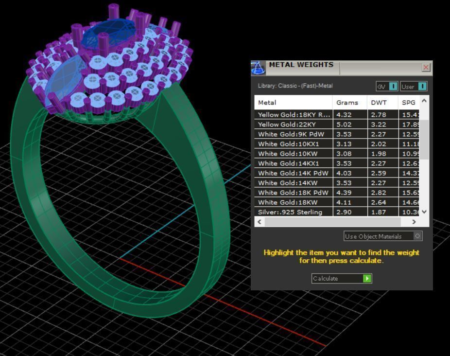 Gold ring 3D print model_5