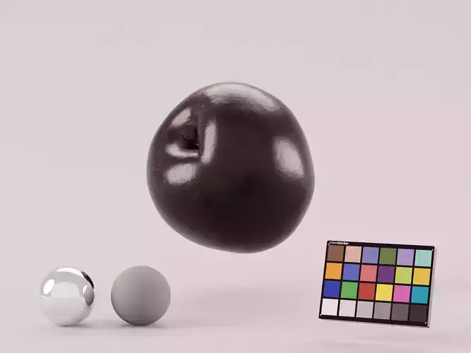 Black Plum Photoscan Low-poly 3D model