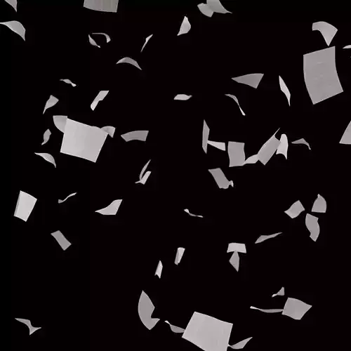 Falling paper looping animation Low-poly 3D model
