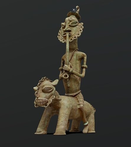Ogboni Horse Rider Low-poly 3D model