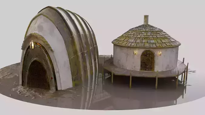 Fantasy houses pack lowpoly