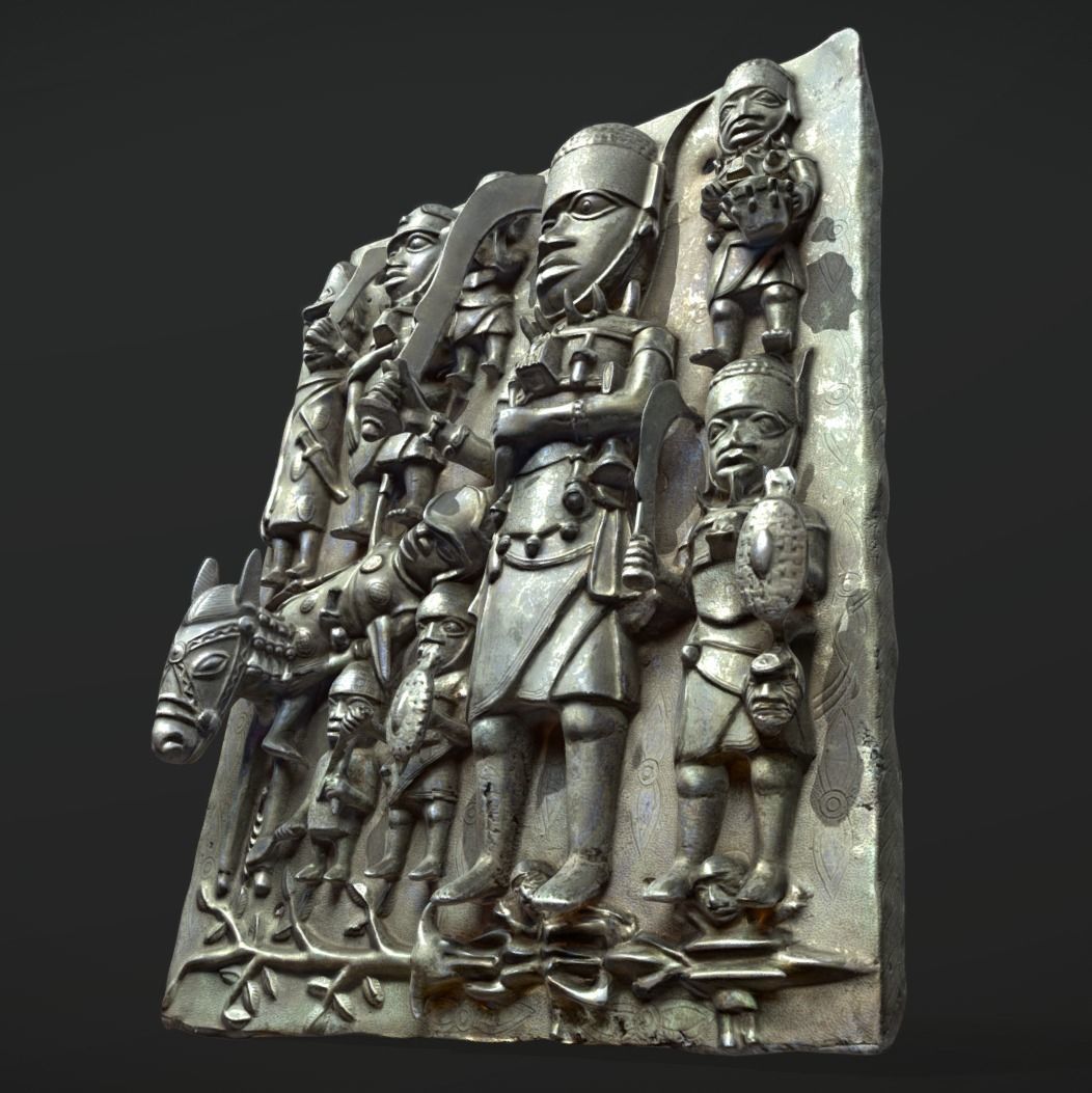 Ama Relief Plaque Low-poly 3D model_1