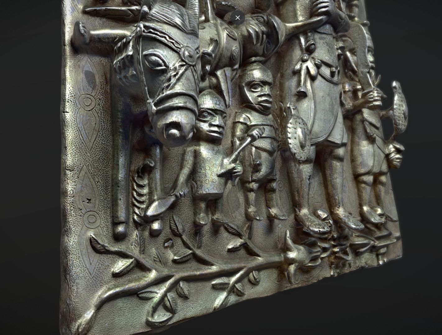 Ama Relief Plaque Low-poly 3D model_4