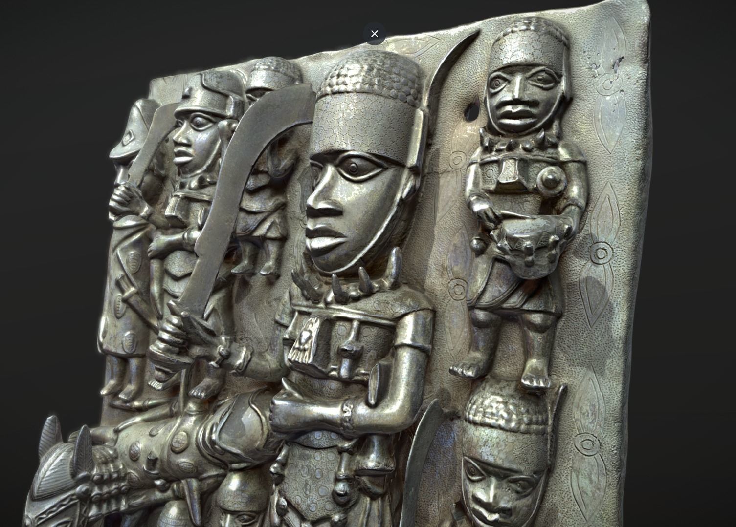 Ama Relief Plaque Low-poly 3D model_3