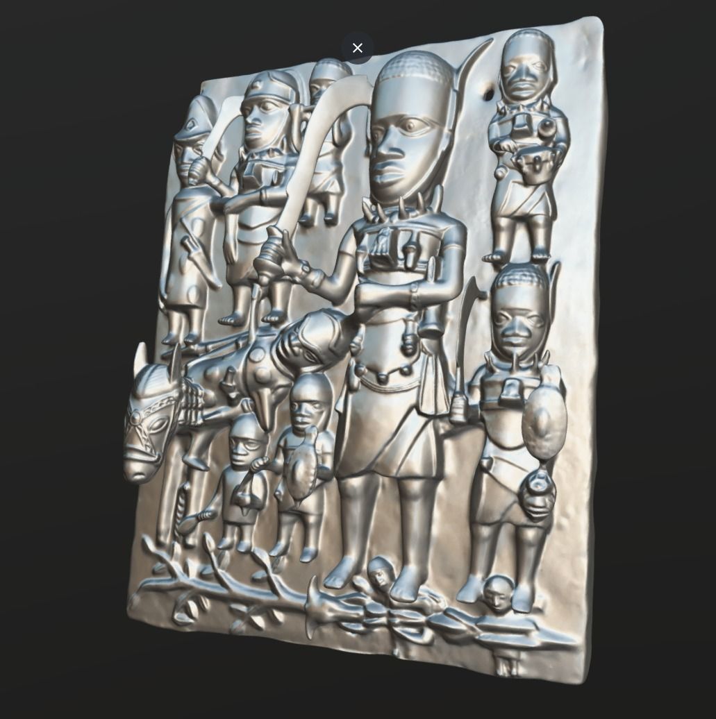 Ama Relief Plaque Low-poly 3D model_6