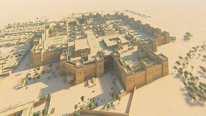 Historic city Kaspuur-Ancient City babel 3D model 2