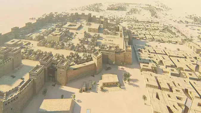 Historic city Kaspuur-Ancient City babel 3D model