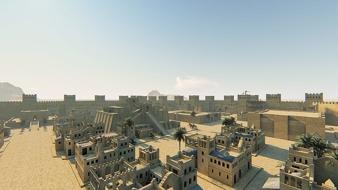 Historic city Kaspuur-Ancient City babel 3D model 7