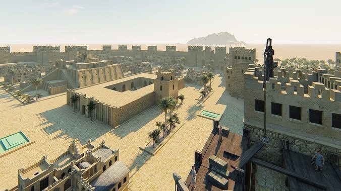 Historic city Kaspuur-Ancient City babel 3D model 4