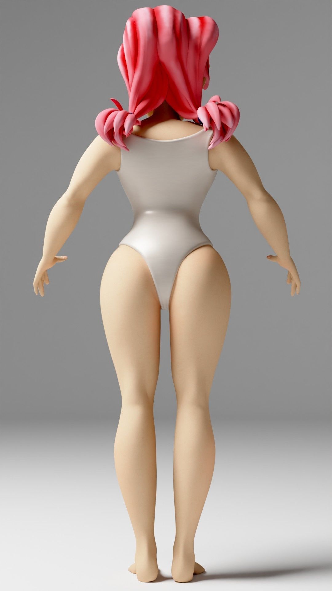 3D character female in a Swimsuit Low-poly 3D model_7