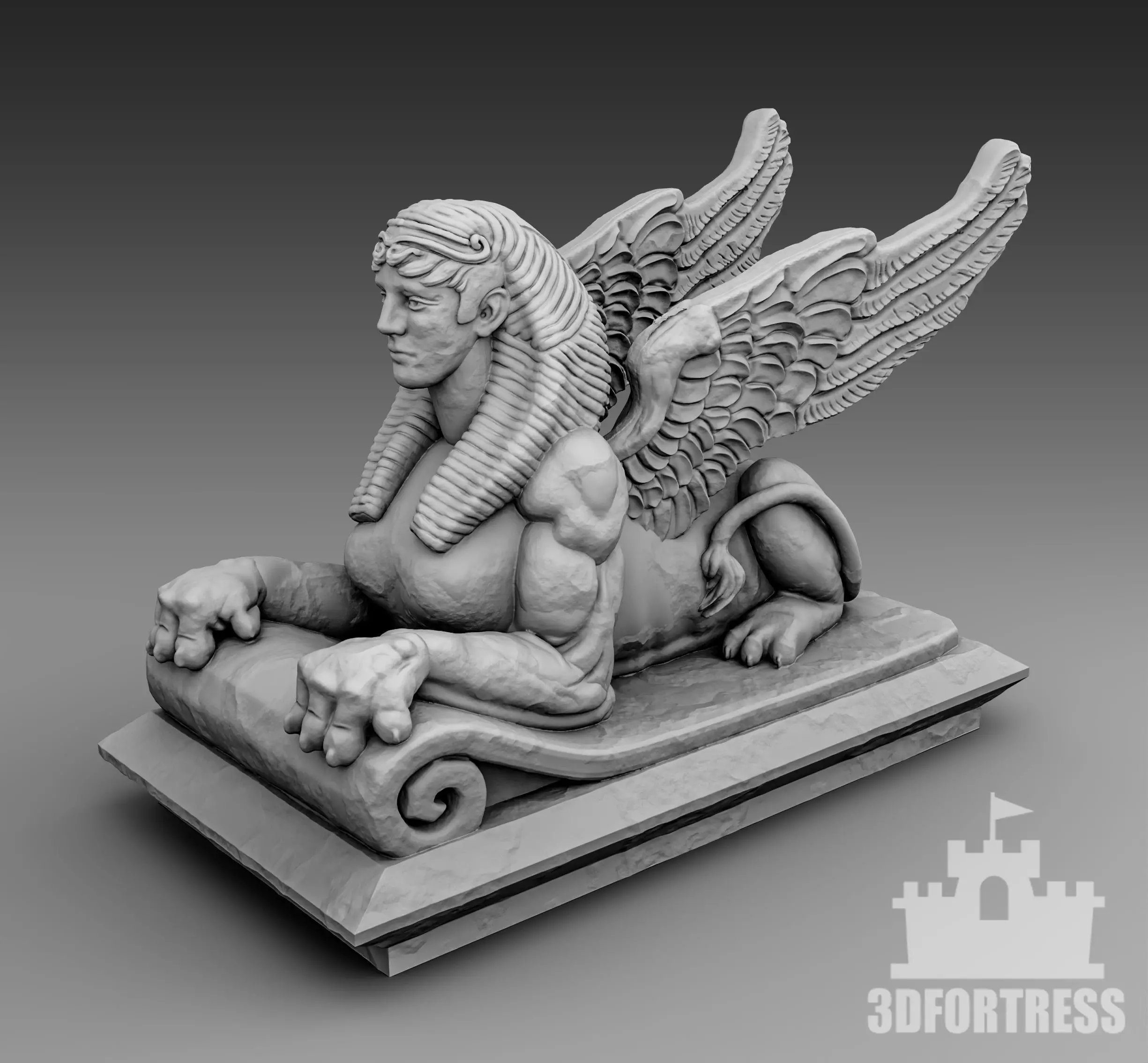 Greek Sphynx 3D print model_0
