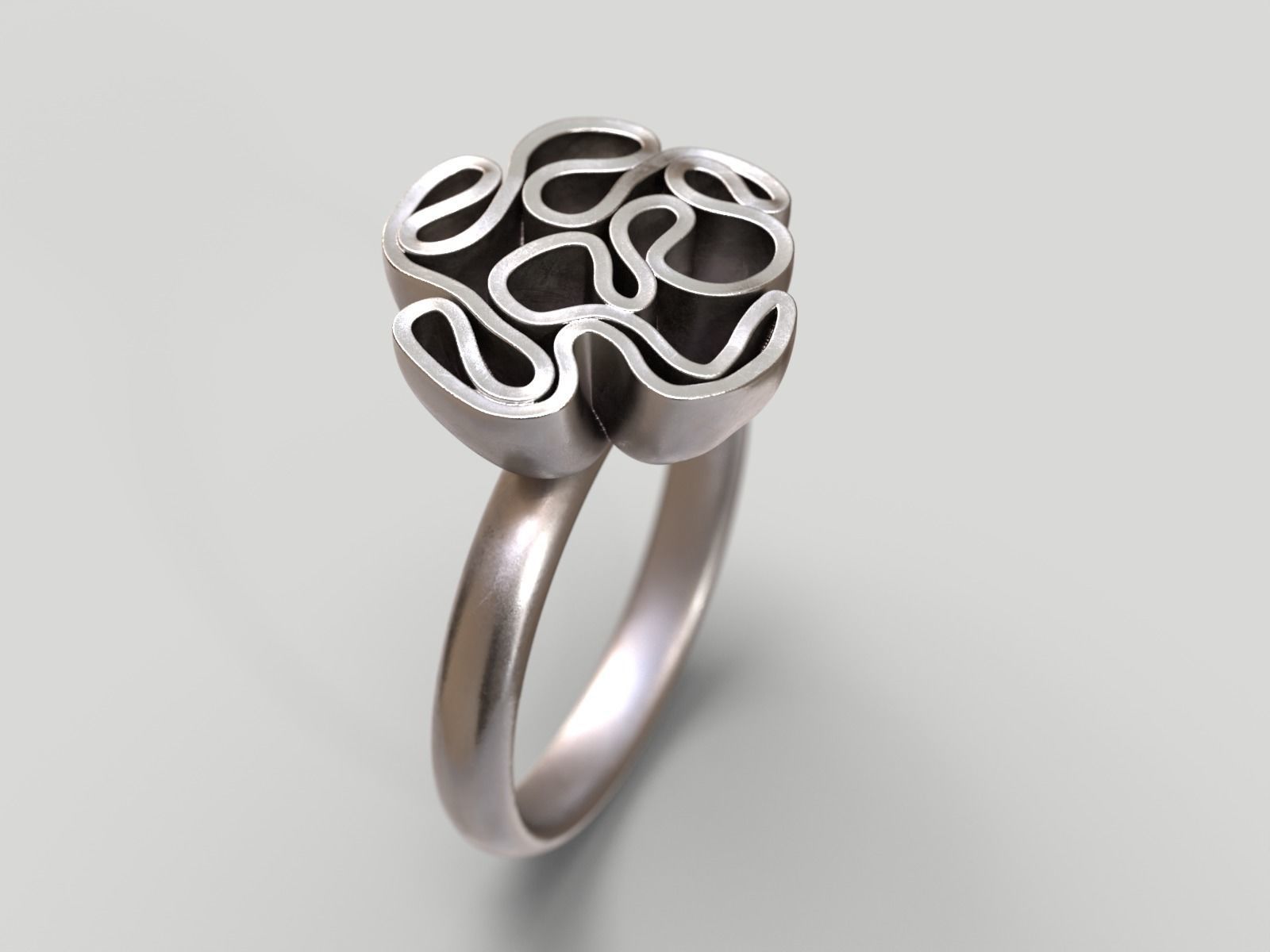 Folded Cloth Ring 3D print model_9