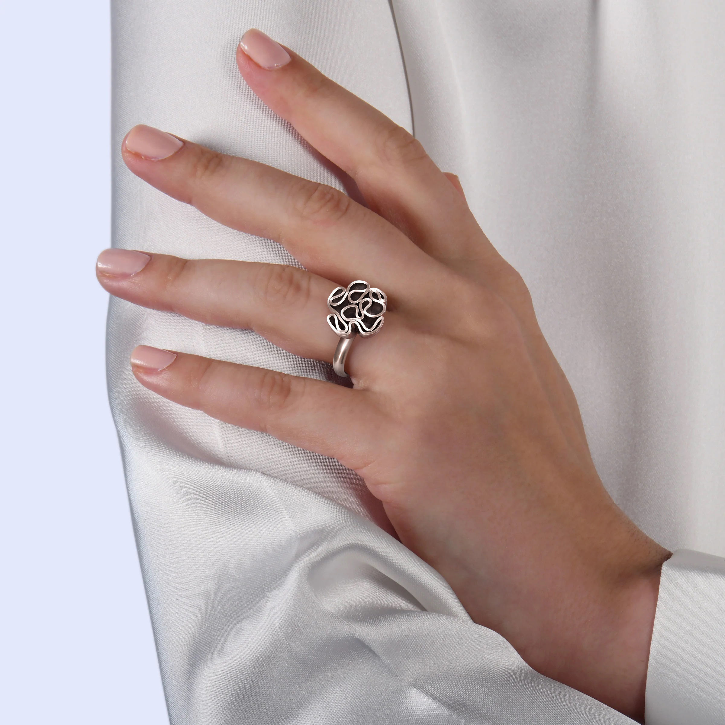 Folded Cloth Ring 3D print model_4