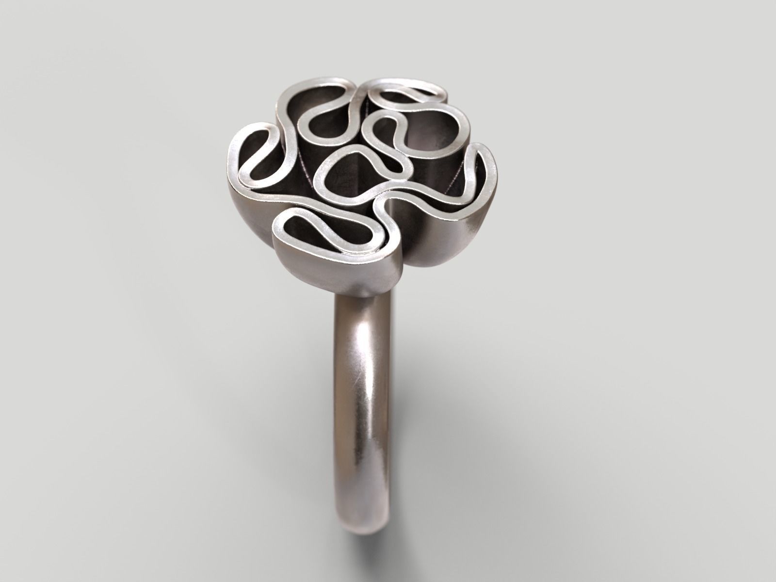 Folded Cloth Ring 3D print model_10