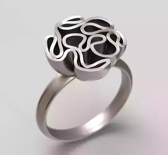 Folded Cloth Ring 3D print model