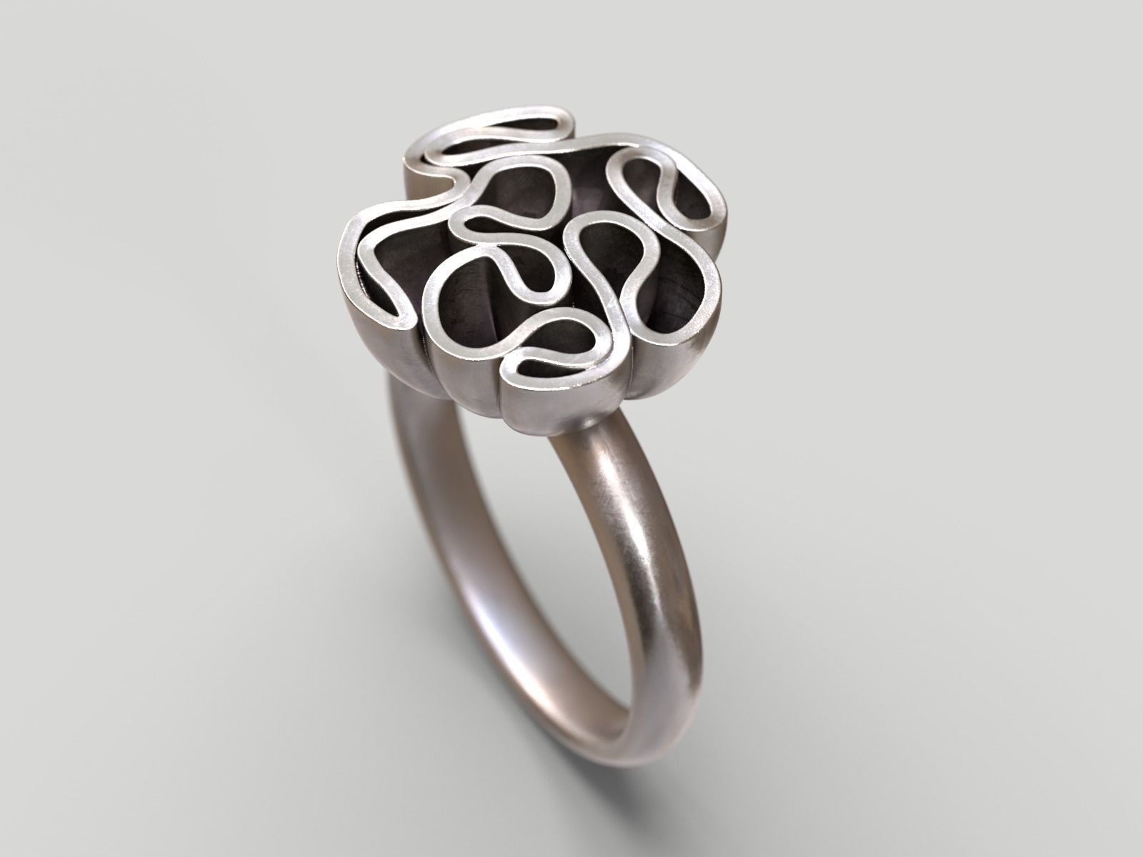 Folded Cloth Ring 3D print model_5