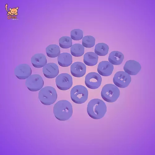 Icon button GUI 01 3D model