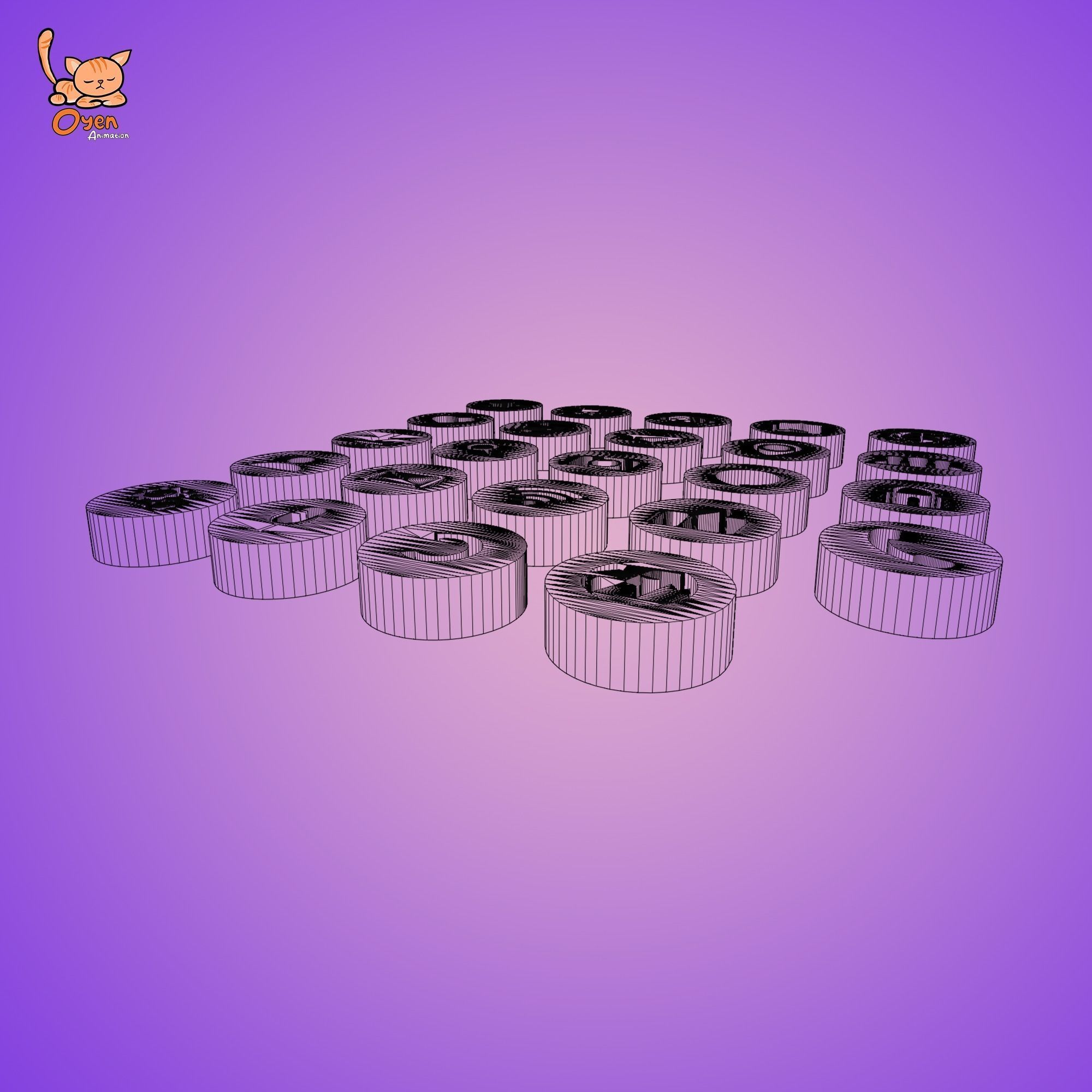 Icon button GUI 01 3D model_9