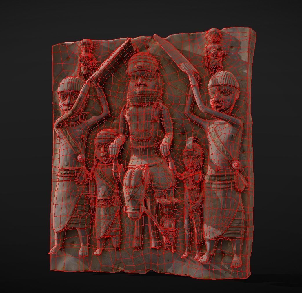 Ama Relief Plaque II Low-poly 3D model_5