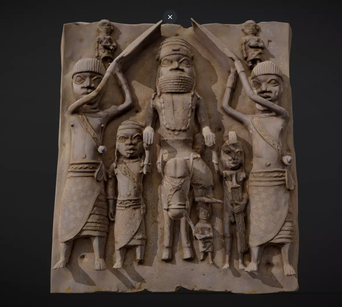 Ama Relief Plaque II Low-poly 3D model_0