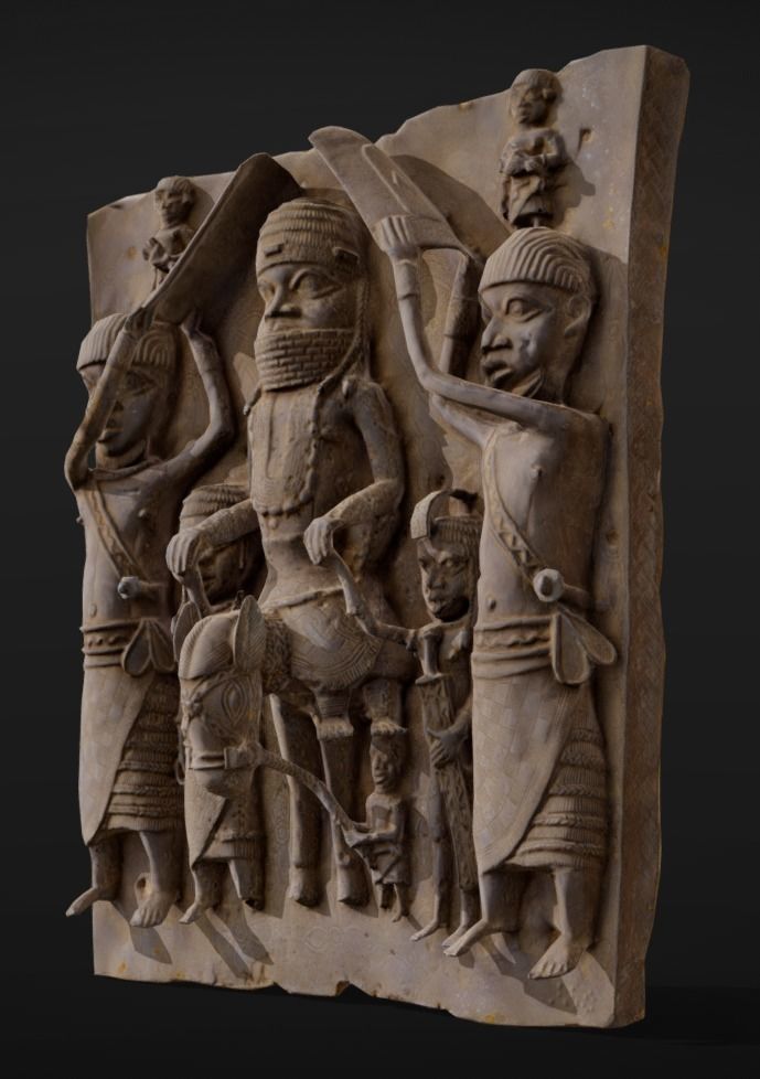 Ama Relief Plaque II Low-poly 3D model_1