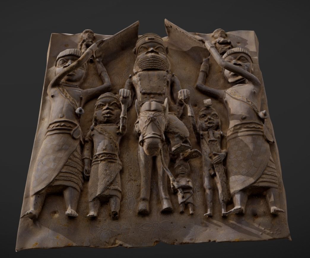 Ama Relief Plaque II Low-poly 3D model_3
